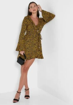 Ruffle Detail Wrap Dress -Silk Bloom Dresses Store 4 zoom desktop 311