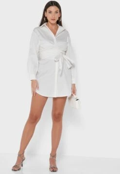 Puff Sleeve Surplice Neck Dress -Silk Bloom Dresses Store 4 zoom desktop 313