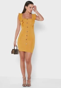 Button Detail Strappy Dress -Silk Bloom Dresses Store 4 zoom desktop 327