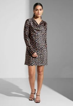 Printed V-Neck Dress -Silk Bloom Dresses Store 4 zoom desktop 333