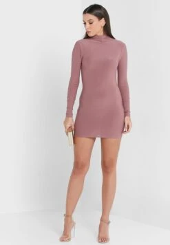 High Neck Bodycon Dress -Silk Bloom Dresses Store 4 zoom desktop 350