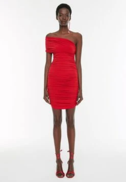 Trendyol One Shoulder Pleated Bodycon Dress 8 Trendyol One Shoulder Pleated Bodycon Dress -Silk Bloom Dresses Store 4 zoom desktop 363