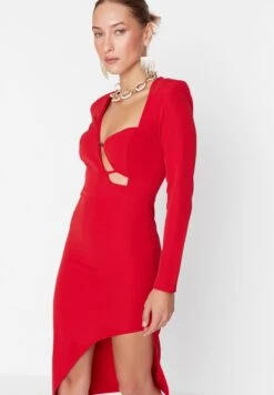 Trendyol Side Slit Cut Out Detail Dress -Silk Bloom Dresses Store 4 zoom desktop 374