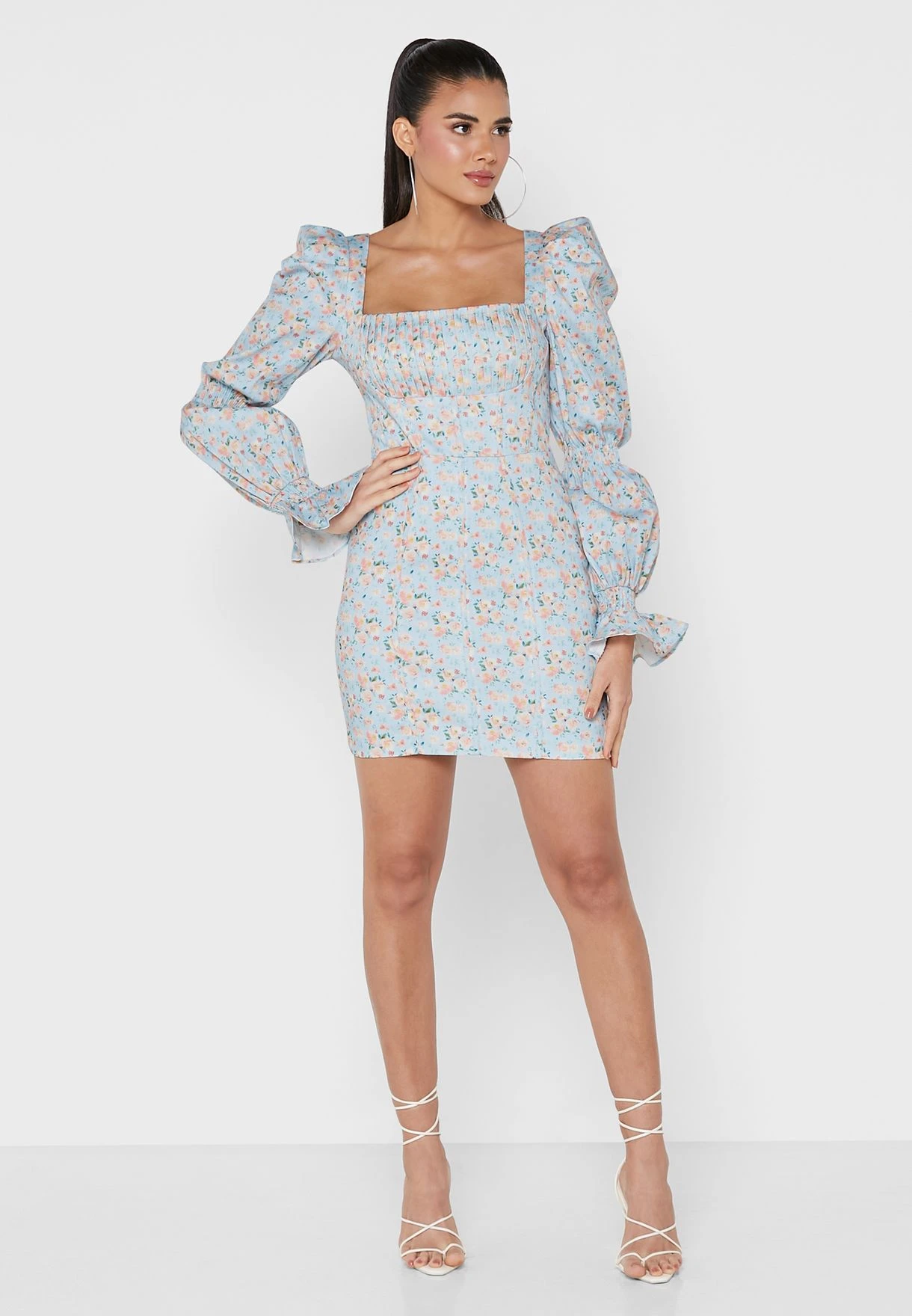 Balloon Sleeve Bodycon Dress 4 Balloon Sleeve Bodycon Dress - Image 4