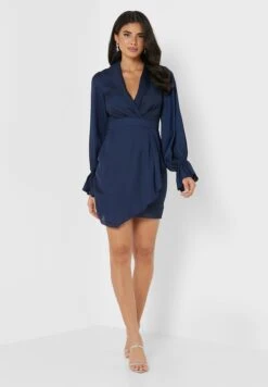 Little Mistress Balloon Sleeve Ruffle Detail Dress -Silk Bloom Dresses Store 4 zoom desktop 394