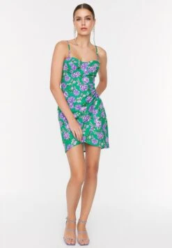 Trendyol Strappy Floral Print Wrap Dress 8 Trendyol Strappy Floral Print Wrap Dress -Silk Bloom Dresses Store 4 zoom desktop 397