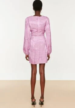 Trendyol Balloon Sleeve Button Detail Dress -Silk Bloom Dresses Store 4 zoom desktop 400