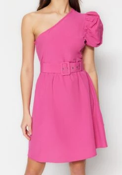 Trendyol Belted One Shoulder Dress -Silk Bloom Dresses Store 4 zoom desktop 42