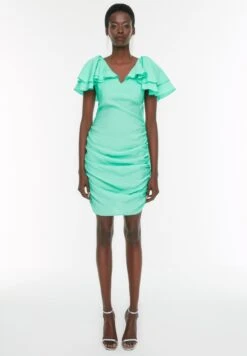 Trendyol Ruffle Detail Pleated Bodycon Dress 8 Trendyol Ruffle Detail Pleated Bodycon Dress -Silk Bloom Dresses Store 4 zoom desktop 421