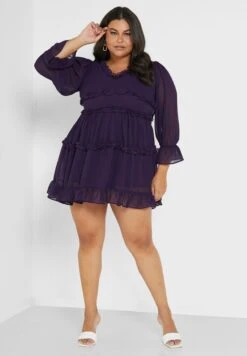 Tiered Frill Detail Dress -Silk Bloom Dresses Store 4 zoom desktop 440