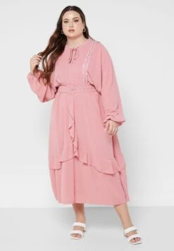 Ruffle Hem Detail Dress -Silk Bloom Dresses Store 4 zoom desktop 444