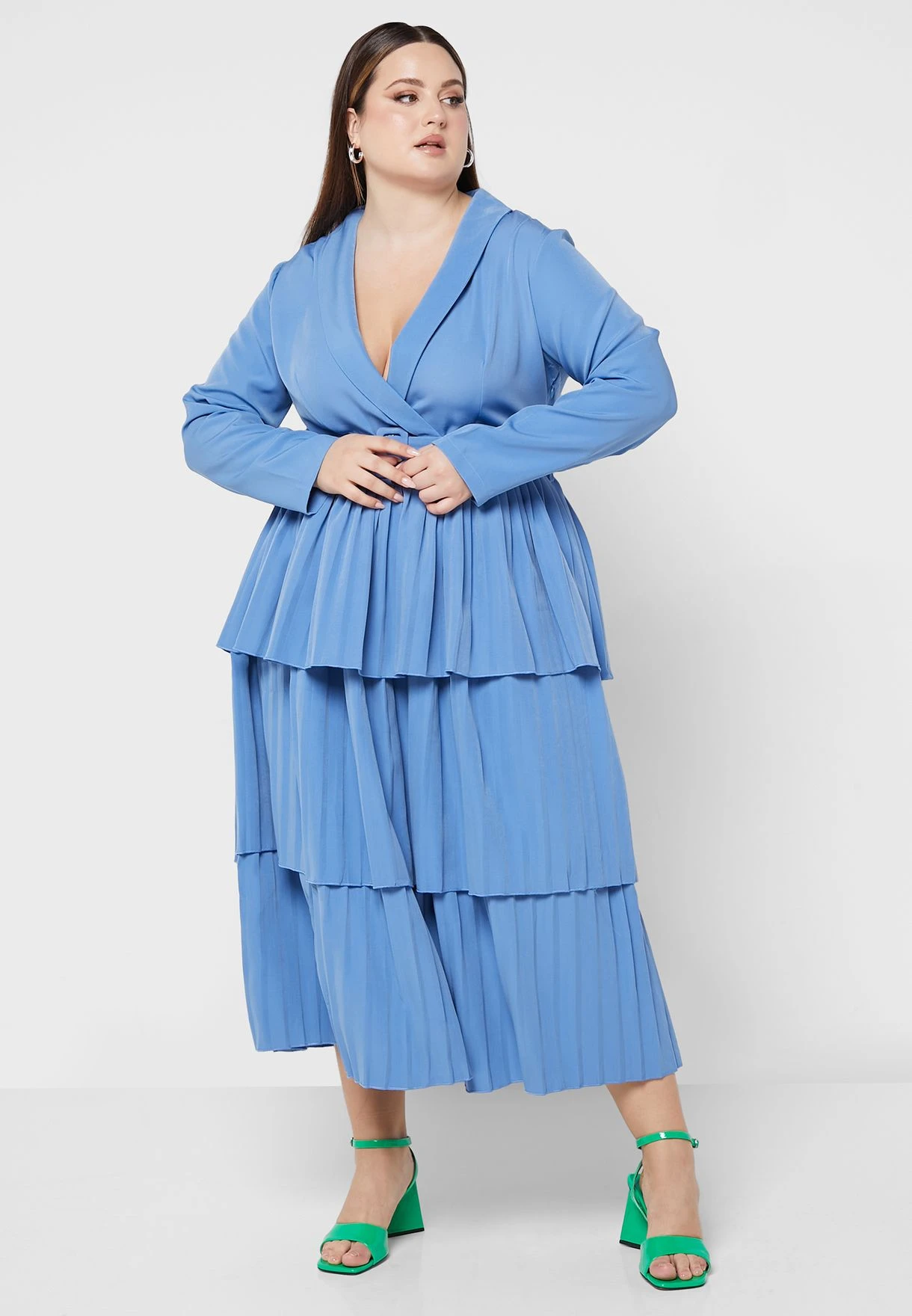 Pleated Detail Layered Dress 4 Pleated Detail Layered Dress - Image 4