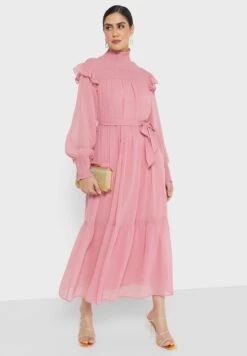 ELLA Ruffle Shoulder Detail Dress -Silk Bloom Dresses Store 4 zoom desktop 456