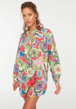 Trendyol Tie Neck Printed Dress -Silk Bloom Dresses Store 4 zoom desktop 46