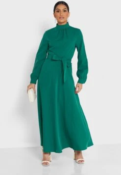 ELLA High Neck Tie Detail Dress -Silk Bloom Dresses Store 4 zoom desktop 497