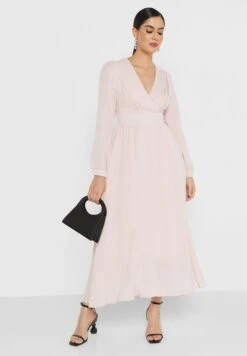 ELLA Self Textured Puff Sleeve Dress -Silk Bloom Dresses Store 4 zoom desktop 514