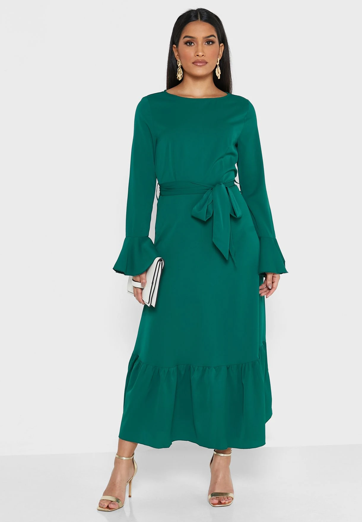 ELLA Self Tie Flare Dress 4 ELLA Self Tie Flare Dress - Image 4