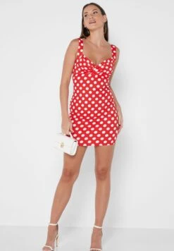 Polka Dot Mock Wrap Dress -Silk Bloom Dresses Store 4 zoom desktop 54