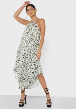Printed Halter Neck Dress -Silk Bloom Dresses Store 4 zoom desktop 547