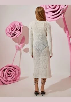 Rachel Araz X Koton - Cut Out Detail Lace Long Dress -Silk Bloom Dresses Store 4 zoom desktop 559