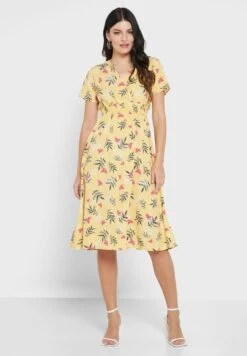 ELLA Printed V Neck Dress 7 ELLA Printed V Neck Dress -Silk Bloom Dresses Store 4 zoom desktop 561