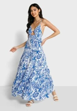 ELLA Plunge Neck Cutout Detail Dress 7 ELLA Plunge Neck Cutout Detail Dress -Silk Bloom Dresses Store 4 zoom desktop 566