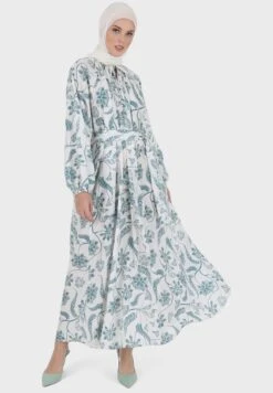 Floral Printed Balloon Flared Sleeve Dress -Silk Bloom Dresses Store 4 zoom desktop 567