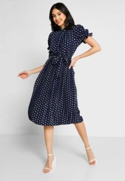 ELLA High Neck Pleat Detail Fit & Flare Dress 7 ELLA High Neck Pleat Detail Fit & Flare Dress -Silk Bloom Dresses Store 4 zoom desktop 573