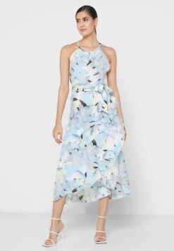 ELLA Printed Halter Dress -Silk Bloom Dresses Store 4 zoom desktop 584