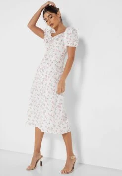 Printed Slit Dress -Silk Bloom Dresses Store 4 zoom desktop 587