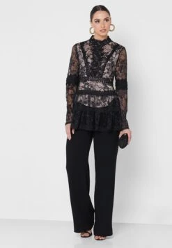 Lace Detail Tiered Printed Dress -Silk Bloom Dresses Store 4 zoom desktop 590