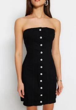 Trendyol Button Detail Denim Dress -Silk Bloom Dresses Store 4 zoom desktop 6