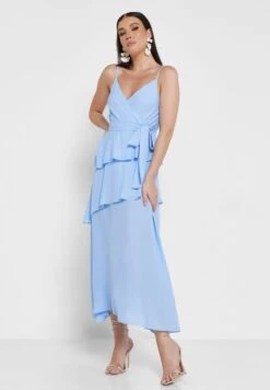 Surplice Neck Ruffle Belted Dress 7 Surplice Neck Ruffle Belted Dress -Silk Bloom Dresses Store 4 zoom desktop 609