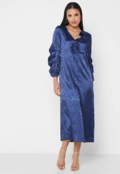 Printed Ruffle Detail Dress -Silk Bloom Dresses Store 4 zoom desktop 611