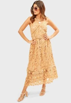 Strappy Openwork Detail Dress -Silk Bloom Dresses Store 4 zoom desktop 621