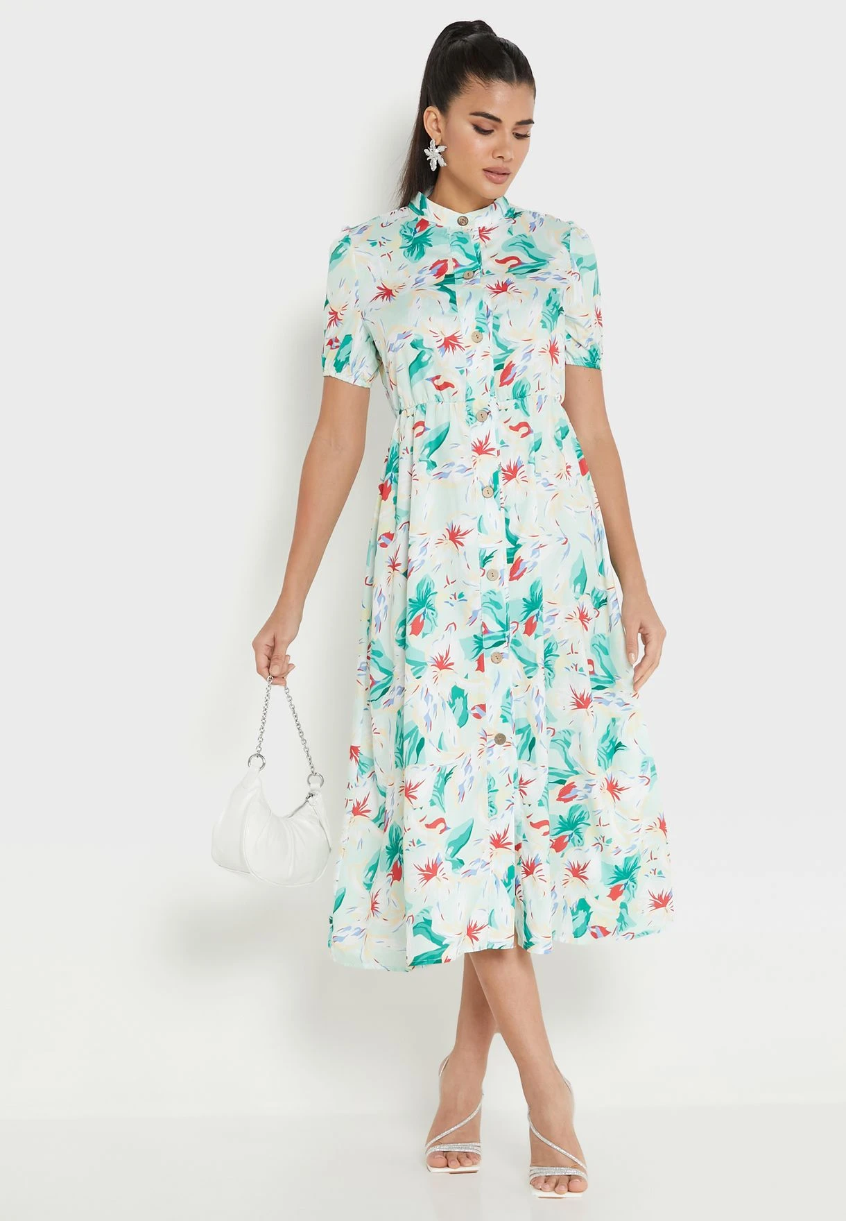 ELLA High Neck Printed Dress 4 ELLA High Neck Printed Dress - Image 4