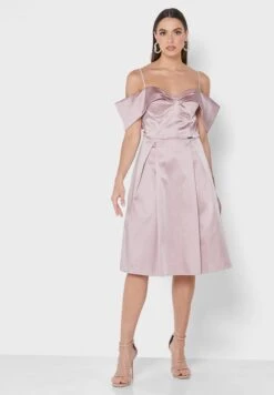 Sweetheart Neck Cold Shoulder Tiered Dress -Silk Bloom Dresses Store 4 zoom desktop 631