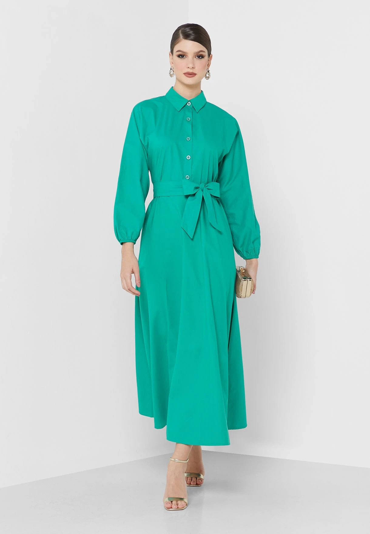 Collared Solid Dress 4 Collared Solid Dress - Image 4