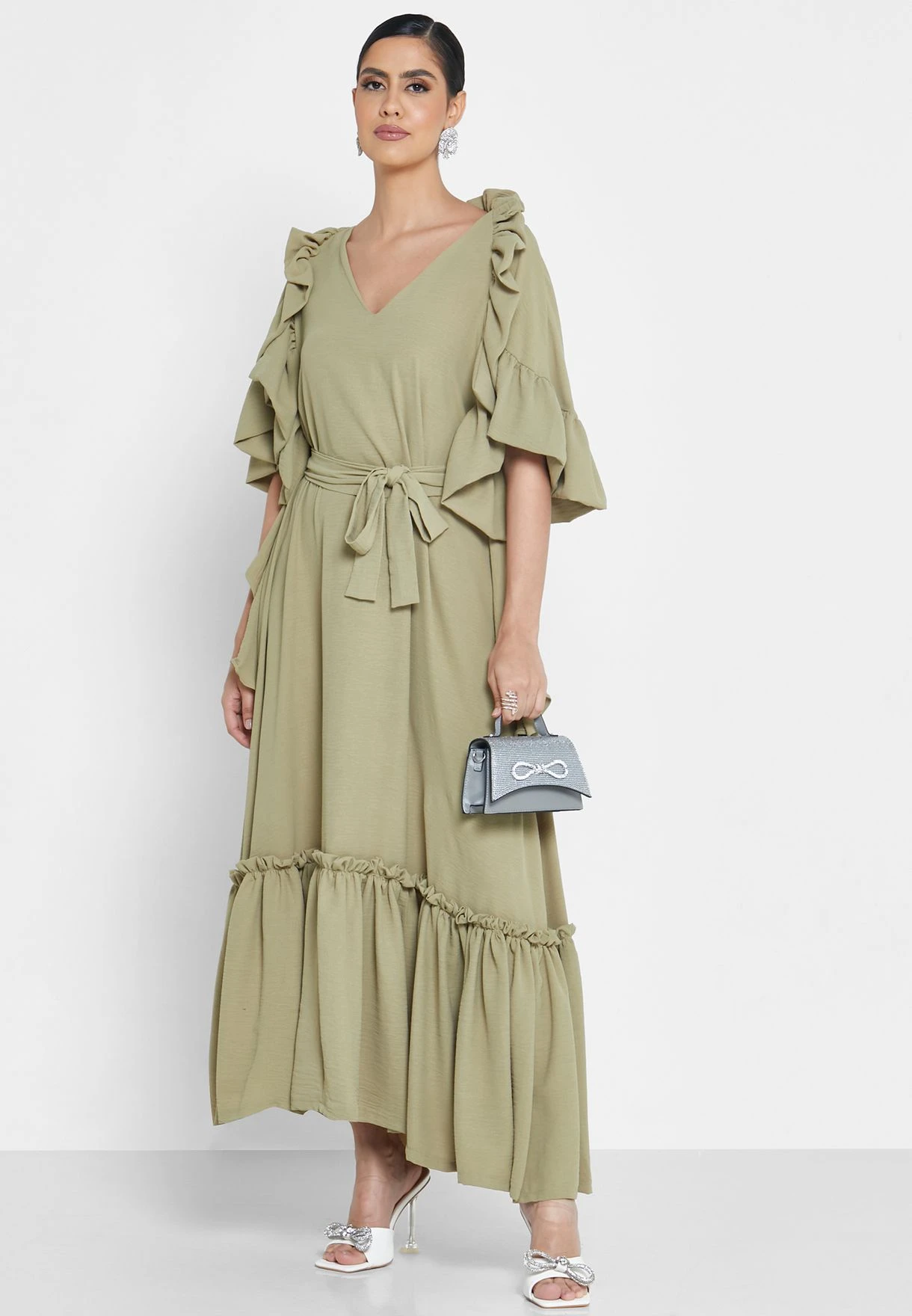 Tiered Ruffle Detail Dress 4 Tiered Ruffle Detail Dress - Image 4