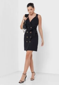 Double Breasted Pocket Detail Dress -Silk Bloom Dresses Store 4 zoom desktop 667