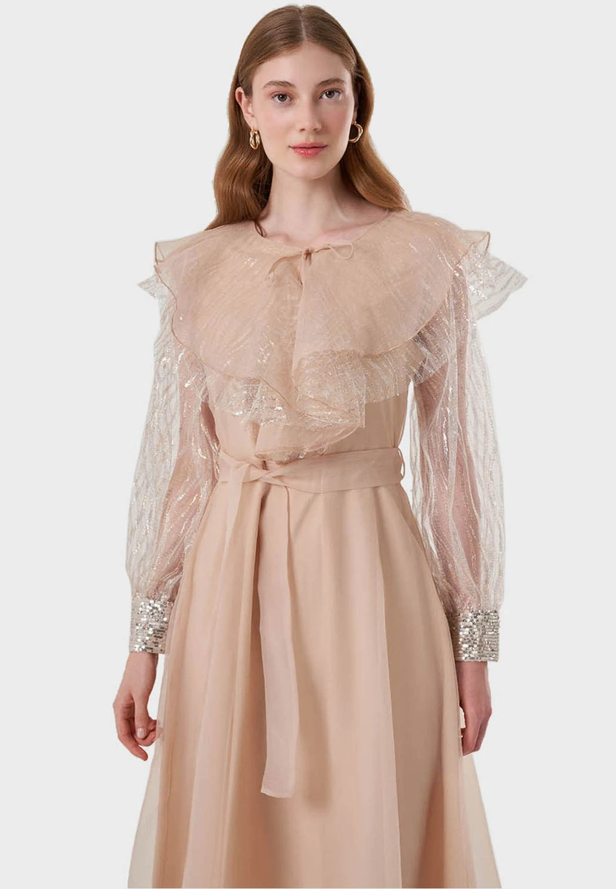 Ruffle Mesh Tiered Dress 4 Ruffle Mesh Tiered Dress - Image 4