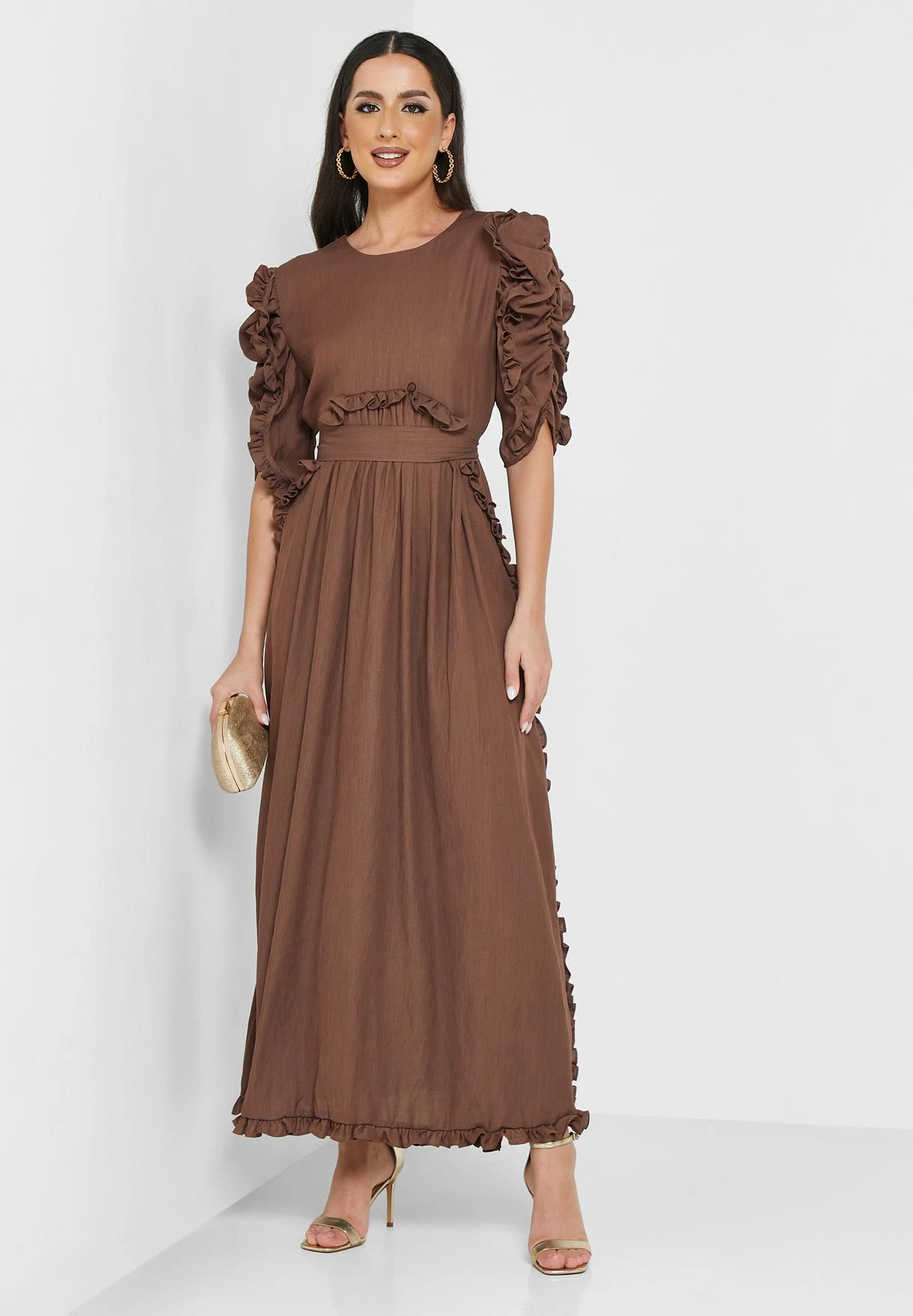 Lace Sleeve Ruffle Tiered Dress 4 Lace Sleeve Ruffle Tiered Dress - Image 4