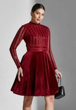 Mesh Sleeve Tiered Dress -Silk Bloom Dresses Store 4 zoom desktop 700