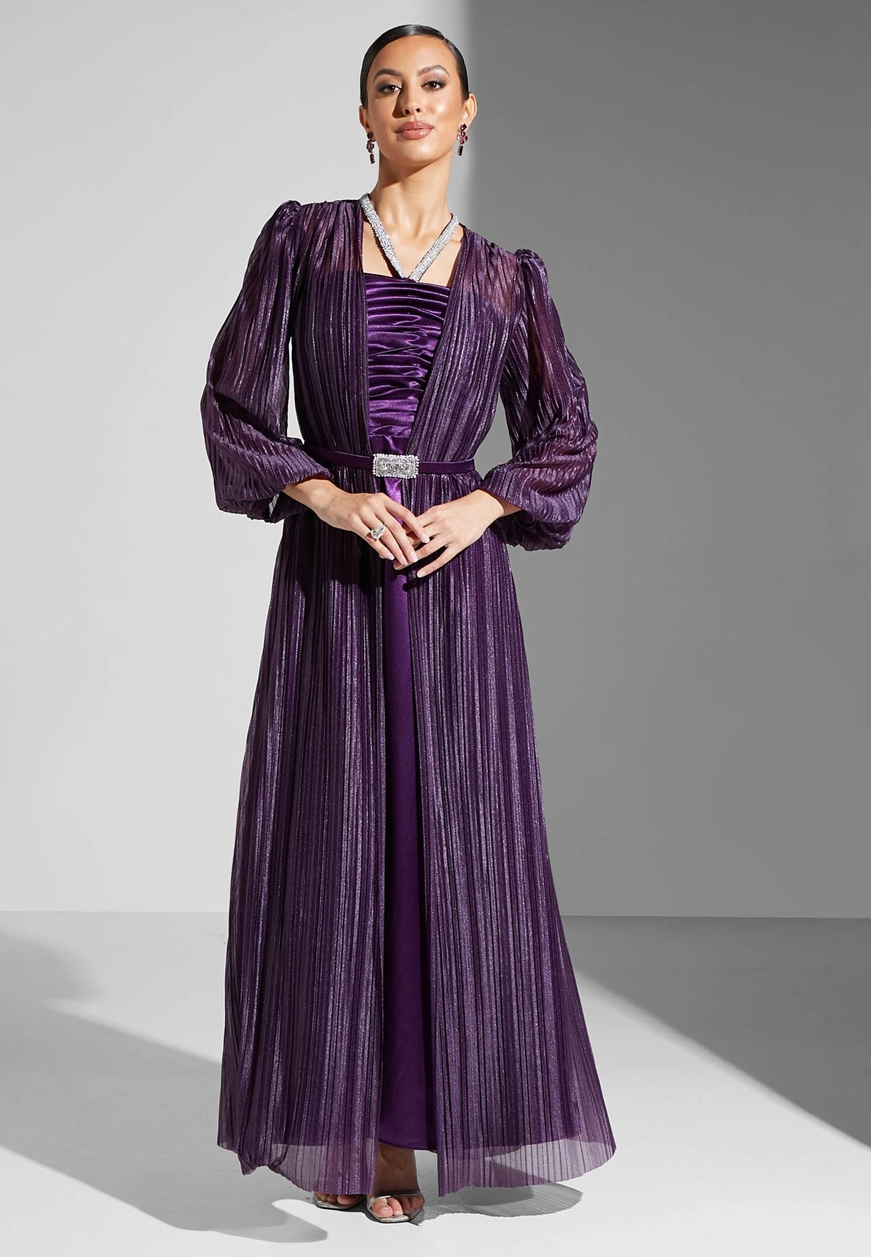 Ruched Puff Sleeve Dress 4 Ruched Puff Sleeve Dress - Image 4