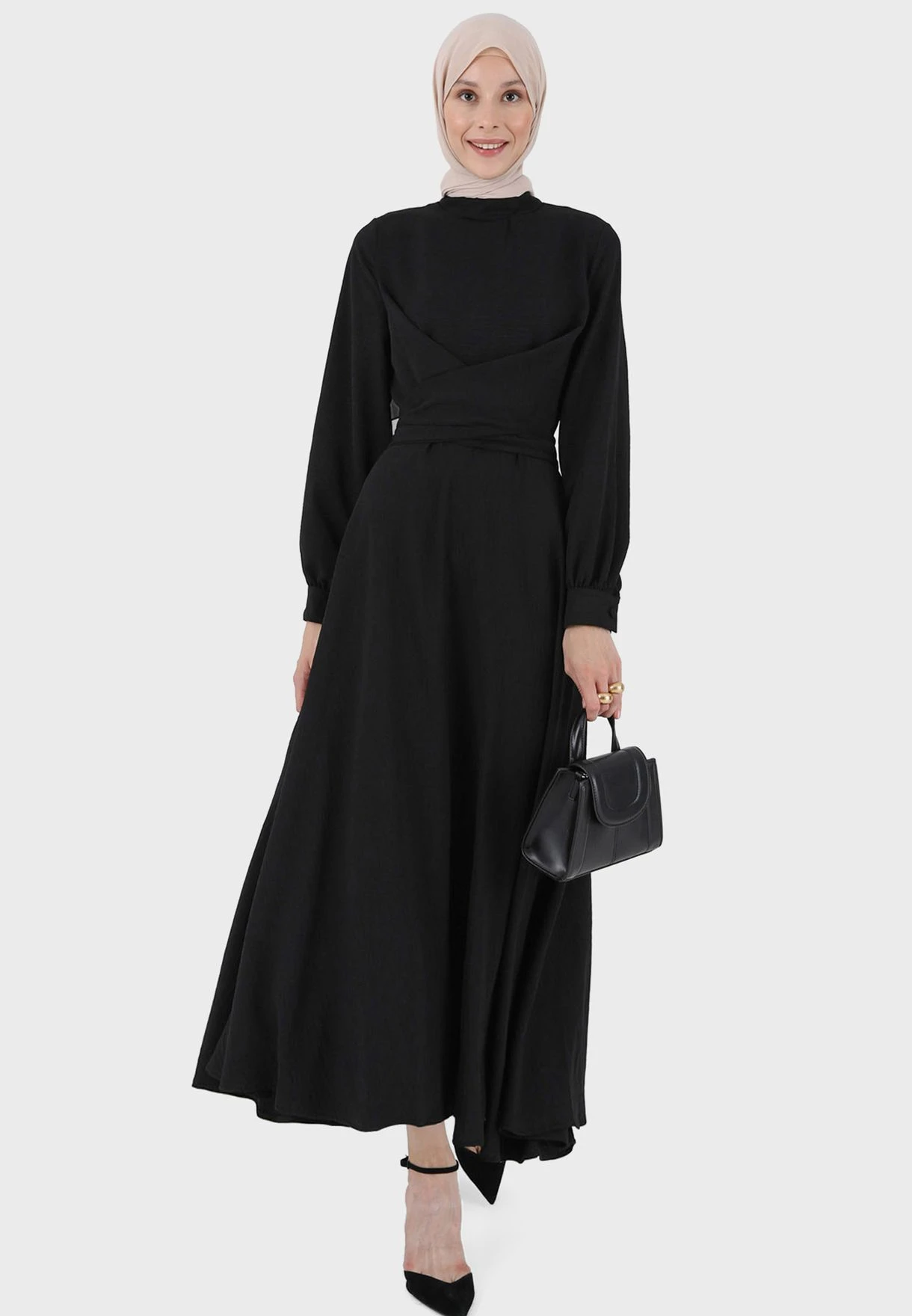 High Neck Flared Dress 4 High Neck Flared Dress - Image 4