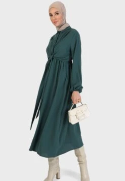 Balloon Sleeve Tie Detail Dress -Silk Bloom Dresses Store 4 zoom desktop 708