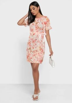 ELLA Floral Print Tie Detail Dress -Silk Bloom Dresses Store 4 zoom desktop 71