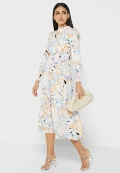ELLA Floral Print Dress -Silk Bloom Dresses Store 4 zoom desktop 710