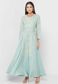 Embroidered Knitted Dress -Silk Bloom Dresses Store 4 zoom desktop 726