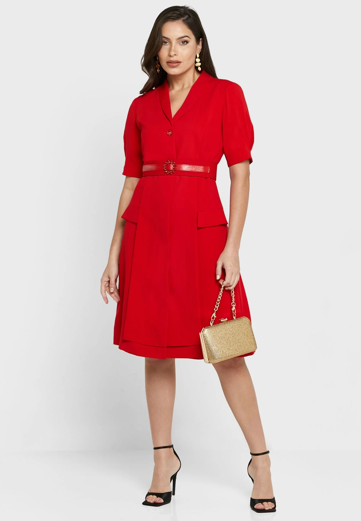 Button Down Pocket Detail Dress 4 Button Down Pocket Detail Dress - Image 4